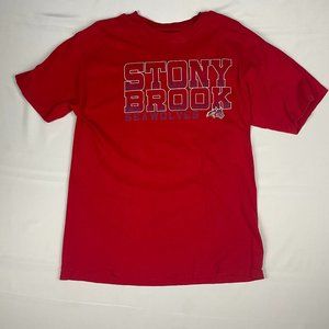 Vintage CI Stony Brook University T Shirt Single Stitch Red Size Large